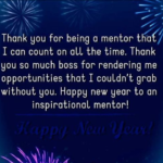 Happy New Year Wishes and messages for Mentor