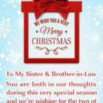 Merry Christmas Wishes for Brother-in-Law & Sister-in-Law