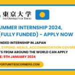 Fully Funded University of Tokyo Internship Program in Japan 2024