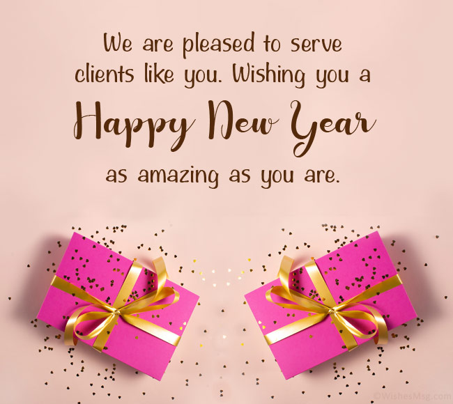 new year wishes from (company to customers)