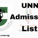 UNN Admission List 2023/2024 is Out